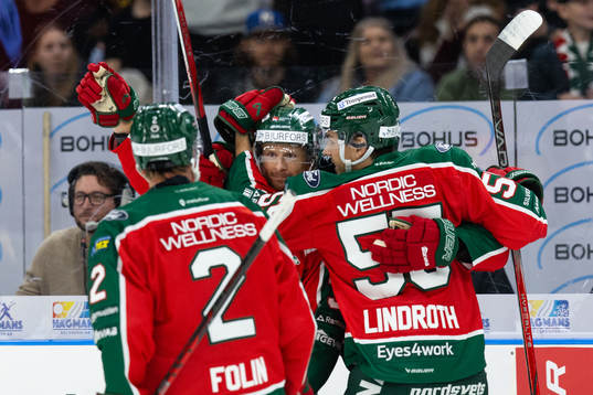 Frölundas Nicklas Lasu jublar