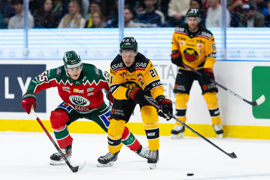 Frölundas Max Lindroth och Luleås Juhani Tyrväinen