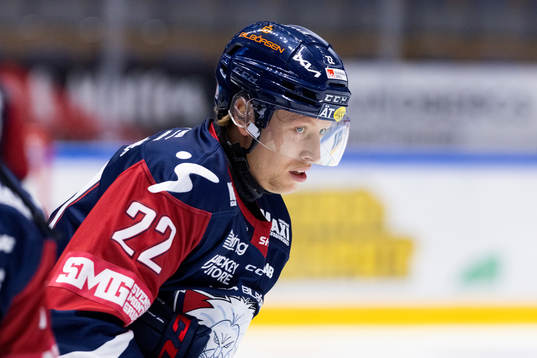 Linköpings Vilmos Gallo på uppvärmningen