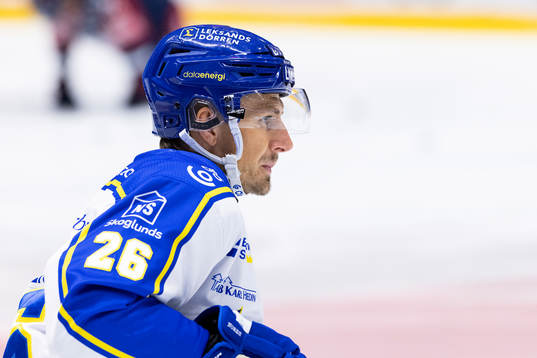 Leksands Patrik Noren på uppvärmningen