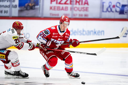 Timrås Noel Edfeldt och MoDos Mikkel Aagaard