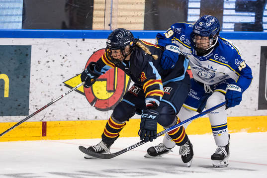 Djurgårdens Emma Forsgren och Leksands Anna Elizabeth