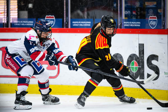 Linköpings Ingrid Morset och Brynäs Fanni Garát Gasparics