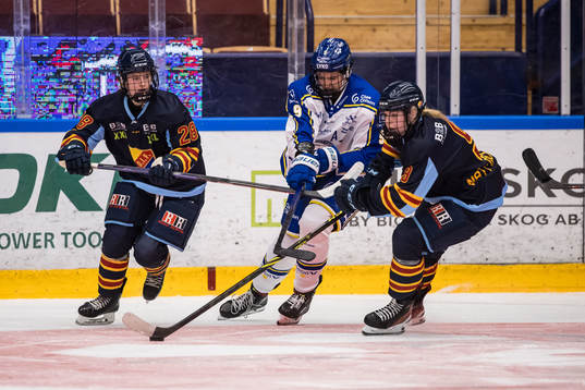 Djurgårdens Linn Mattsson och Leksands Lore Baudrit och