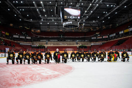 Brynäs spelare jublar