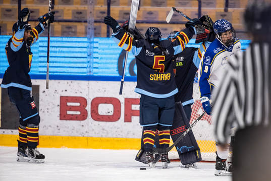 Djurgårdens spelarna jublar