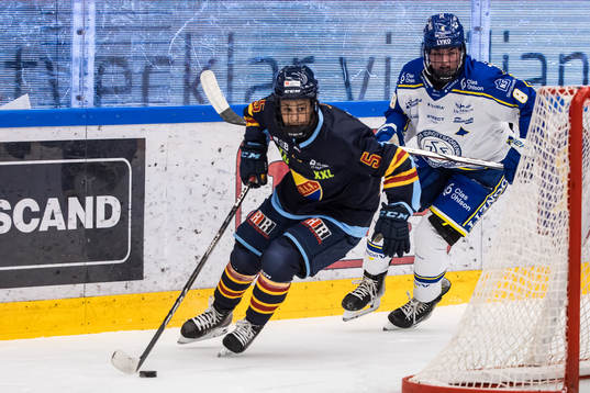 Djurgårdens Olivia Sohrner och Leksands Ella Albinsson