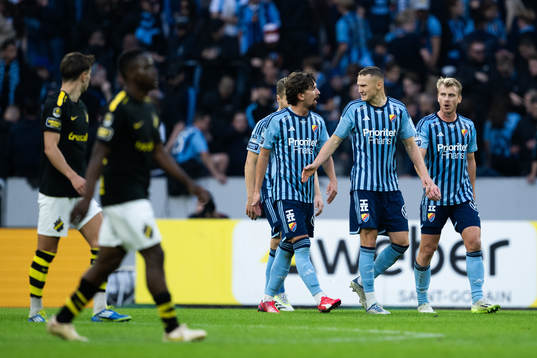 Djurgårdens Gustav Wikheim och Musa Qurbanli