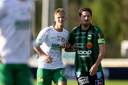 Hammarbys Fredrik Hammar och Varbergs Robin Tranberg