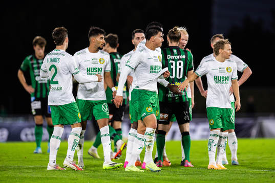 Hammarbys spelare jublar