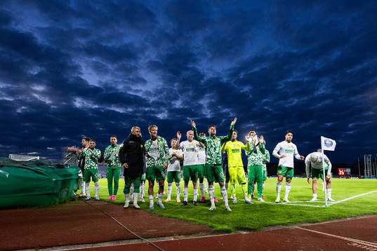 Hammarbys spelare jublar