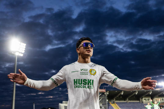 Hammarbys Jusef Erabi jublar
