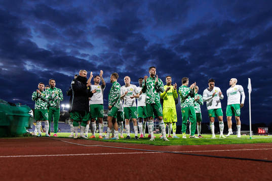 Hammarbys spelare jublar
