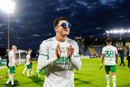 Hammarbys Jusef Erabi jublar