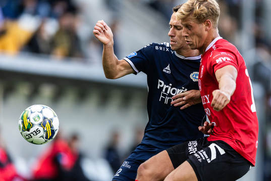 Utsiktens Predrag Randelovic och Trelleborgs Tobias Karlsson
