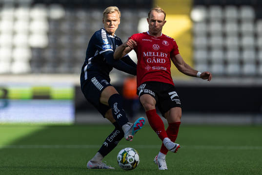 Utsiktens Jesper Brandt och Trelleborgs Pierre Dahlin Larsen