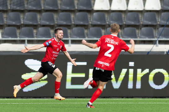 Trelleborgs Nicolas Mortensen jublar