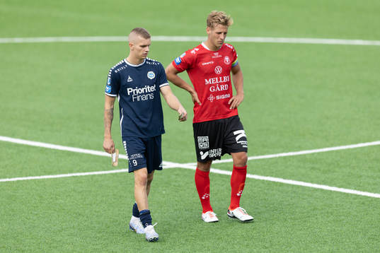 Utsiktens Lucas Hedlund och Trelleborgs Herman Hallberg