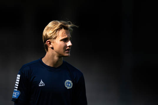 Utsiktens Linus Carlstrand innan fotbollsmatchen i