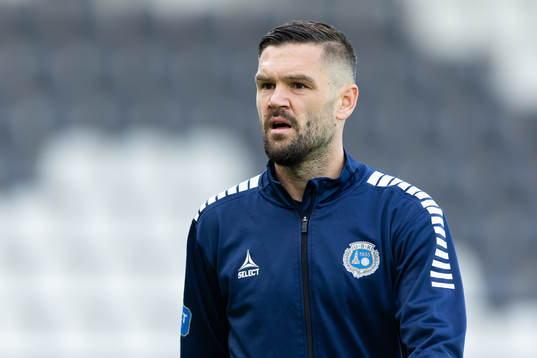 Utsiktens Ivo Pekalski innan fotbollsmatchen i Superettan