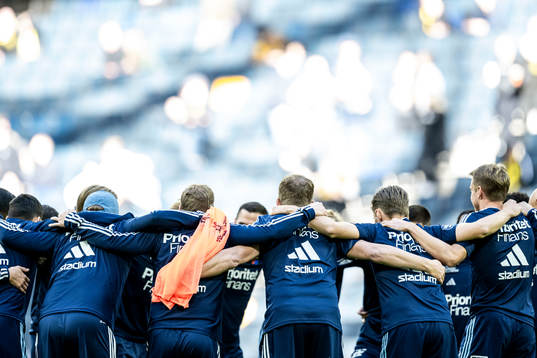 Djurgårdens spelare samlas