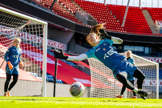 Goalkeeper Cecilie Fiskerstrand of the Norwegian women's