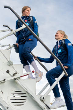 Cesilie Andreassen and Mathilde Harviken of the Norwegian