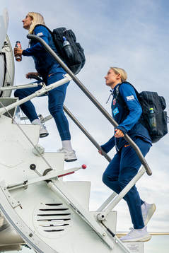 Anja Sønstevold and Lisa Naalsund of the Norwegian women's