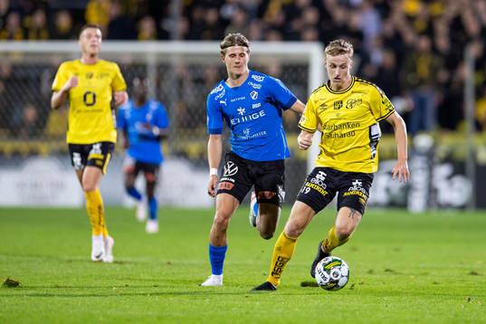 Halmstads Erik Ahlstrand och Elfsborgs Jeppe Møldrup Okkels