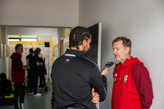 Head coach Peter Gerhardsson of the Swedish women's