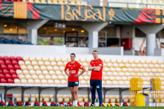 Ingvild Stensland, assistant coach, and Leif Gunnar Smerud,