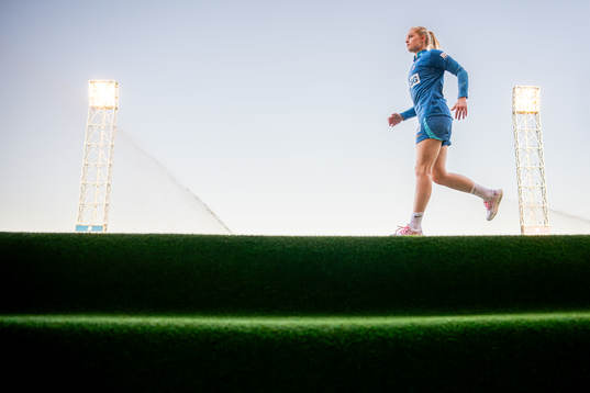 Goalkeeper Guro Pettersen of the Norwegian women's national
