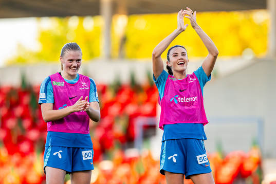 Mathilde Harviken and Ingrid Syrstad Engen of the Norwegian