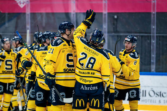 Södertäljes spelare jublar