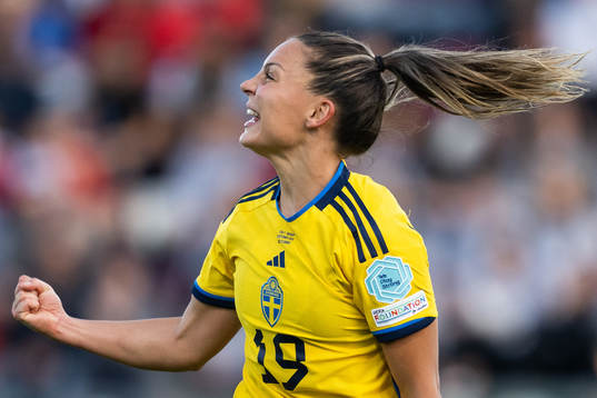 Johanna Rytting Kaneryd of Sweden celebrates