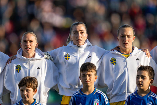 Jonna Andersson, Linda Sembrant and Magdalena Eriksson of
