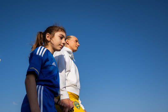 Stina Blackstenius of Sweden enter the pitch