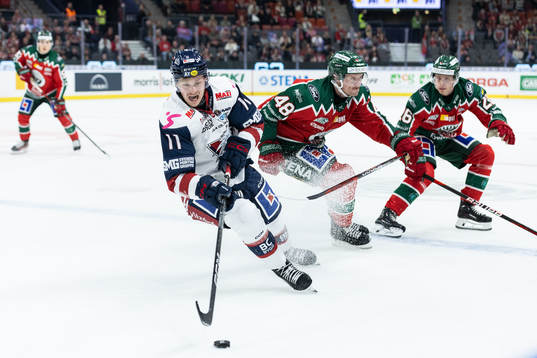 Linköpings Henrik Törnqvist och Frölundas Carl Klingberg