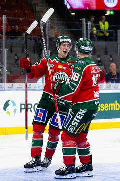Frölundas David Edstrom jublar