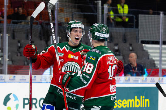 Frölundas David Edstrom jublar