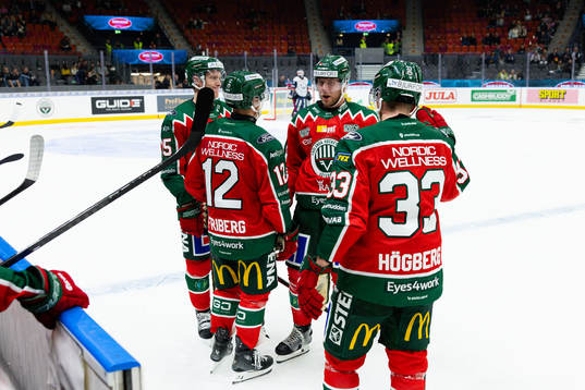 Frölundas Gustav Rydahl, Max Friberg, Christian Folin och