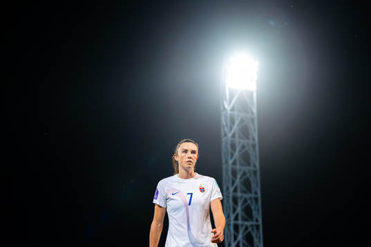 Ingrid Syrstad Engen of Norway looks dejected