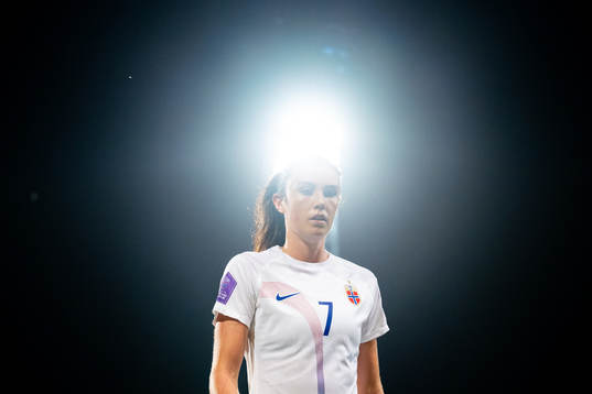 Ingrid Syrstad Engen of Norway looks dejected