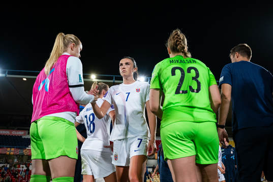 Ingrid Syrstad Engen of Norway looks dejected