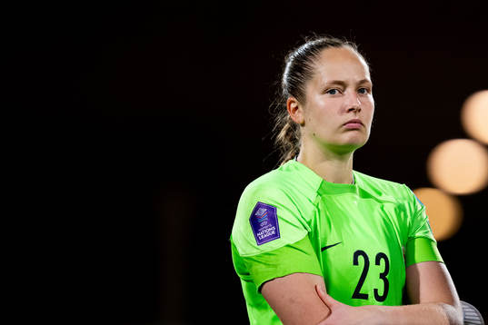 Goalkeeper Aurora Mikalsen of Norway
