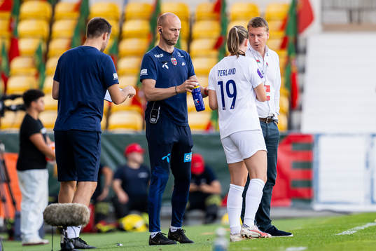 Elisabeth Terland and Leif Gunnar Smerud, head coach of