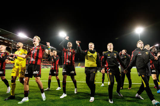 Östersunds spelare jublar
