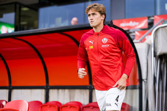 Helsingborgs Thomas Pauck Rogne före fotbollsmatchen i