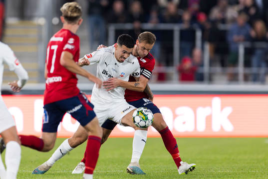 Helsingborgs Lucas Lima och Östers Månz Berg