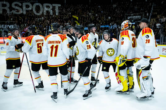 Brynäs spelare jublar